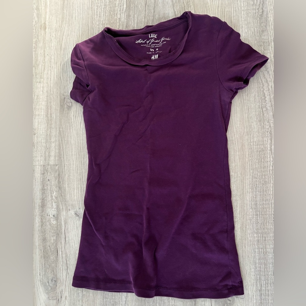 Purple short sleeve top